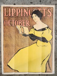 Linen Backed Original JJ Gould 1896 Lippencott Poster