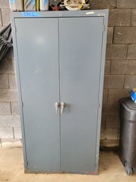 Steel Garage Cabinet.  American Made In Beverly Mass.  Latches Work. - -  - - - - - - - - - - - - Loc: Garage