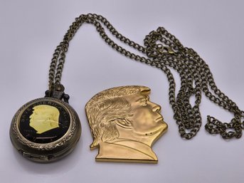 President Trump Pocket Watch & Collectible Coin