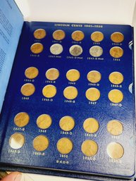 Complete Set   1941-1974 Lincoln Cents Full Book 89 Coins Whitman Album