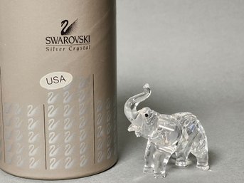 Swarovski Crystal Elephant With Original Box