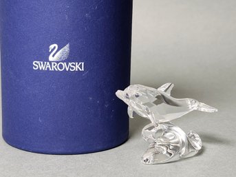 Swarovski Crystal Baby Dolphin With Original Box