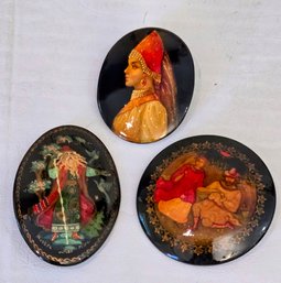 3 Vintage Middle Eastern Renaissance Inspired Enamel Pins