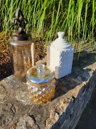 Lidded Vase Collection. All 3 Pieces.  - - - - - - - - - - - - - - - - - - - - - - - - - - - - - - Loc: Table1