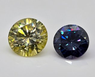 Yellow & Blue Moissanite