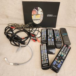 Lot Of Remotes, Wires, And More