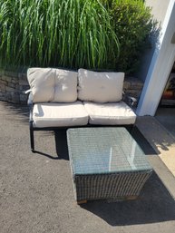 Compact Patio Set. 1 Couch And 1 Coffee Table. - - - - - - - - - - - - - - - - - - - - - - - - - Loc Yard