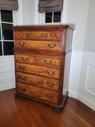 Antique Burled Walnut Dresser With Dental Molding.  Been In The Family Forever.