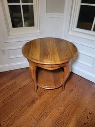 End Table. Solid Wood.  Nice Light Butter Pine Finish.