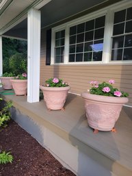 Plastic Planters.  All 6 A - - -  - - - - -Loc: Patio