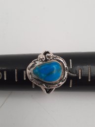 Old Pawn Sterling Silver Turquoise Ring