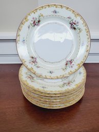 Eight Vintage NORITAKE 592 China Belvoir 7.5' Salad Plates