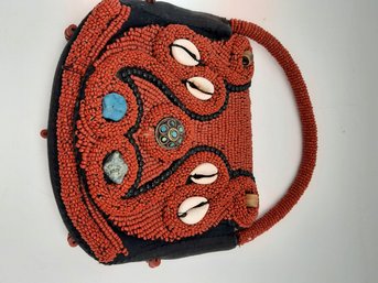 Vintage Tibetan Fully Beaded Purse