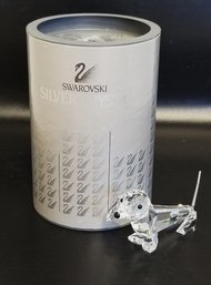 Adorable Swarovski Austria Crystal Dachshund Figurine With Original Box & Packaging (LL)