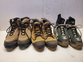 Three Pairs Of Men's Boating Hiking Fishing Boots - ORVIS, Red Head & Korkers