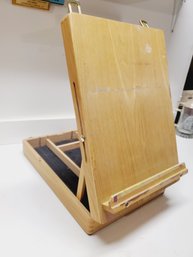 Wood Tabletop Artist Painters Easel Storage Box