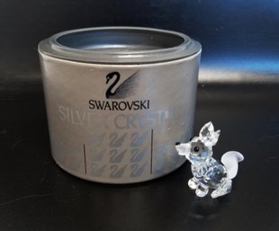 SWAROVSKI Austrian Crystal Mini Sitting Fox Figurine With Box (Lot V.V.)