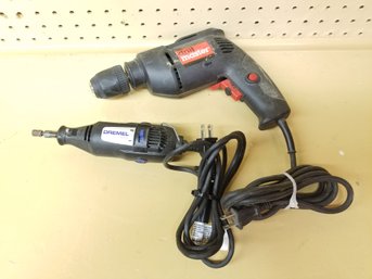 Electric Dremel And Corded Chuckless Drill Keyless