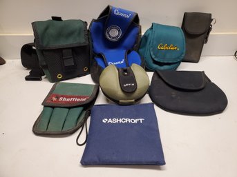 Assorted Fishing Reel & Accessories Small Pouches And Bags-Orvis, Sheffield, Cabela's & More