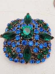 Stunning Vintage 1940s WEISS New York Rhinestone Encrusted Brooch