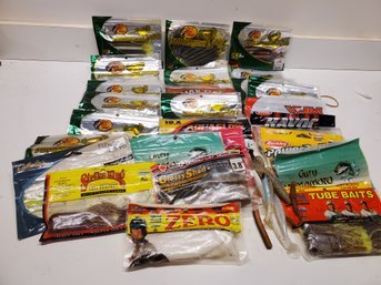 Lot Of Fishing Bait Worms - Bass Pro Shops, Yum, Cabela's, Gary Yamamoto & More