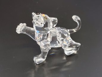 Swarovski Austria Clear Crystal Lion Cub Figurine