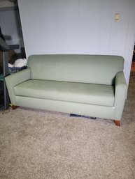 Sage Green Sleeper Sofa. Clean Mattress