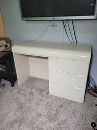 Lacquer Desk.  Nice Clasiic Desk With Rolled Front.