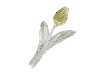 Swarovski Crystal 2004 Renewal Gift Yellow Tulip Figurine In Original Box  #16