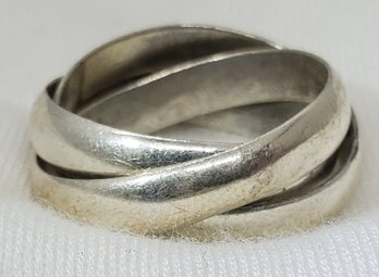 Vintage Sterling Silver Size 7 Triple Band Ring ~ 6.00 Grams