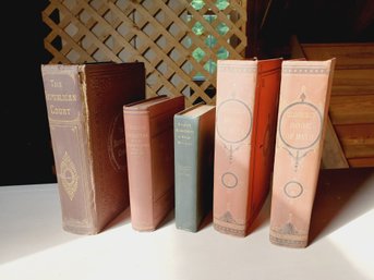 Assortment Of Antique Hard Cover Books - All From Late 1800s - See Photos For Details