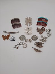 A Fine Grouping Of ART DECO To 1950s Estate Jewelry And Hair Combs