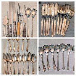 Assorted Vintage Flatware, Serving Pieces & Cutlery