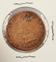 1820 Commercial Change Upper Canada Half Penny Token