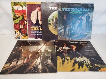 Six Vintage Vinyl Record LPs - Gary Puckett & The Union Gap, The Guess Who, Simon & Garfunkel & More