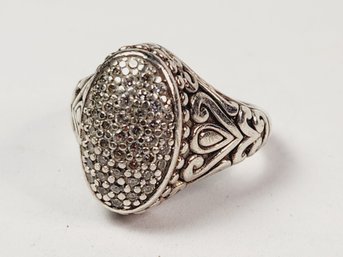 WOW.....Sterling Silver Angela By John Hardy Pave Ring ...WoW