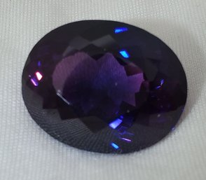 Beautiful Tested 50.05 CT. Boysenberry Sapphire Gemstone ~ 24.66mm X 19.41mm X 12.18mm