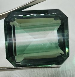 Fabulous 70.30 CT Tested Bi-Color Tourmaline 25.59mm X 22.53mm X 15.36mm