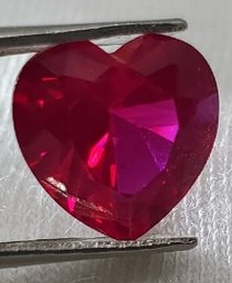 Lovely 6.25 CT Heart Shaped Tested Ruby ~ 12mm X 12mm X 6.3mm