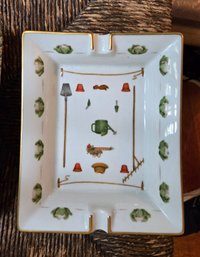 Authentic Hermes -Paris Porcelain Gardening Goods/ Cigar Ashtray