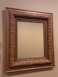 Early Oak Carved Mirror