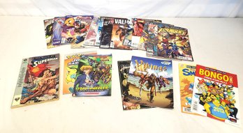 Mixed Lot Comic & Gaming Books - Pokemon, Superman, Smurfs, Transformers, Thor & More