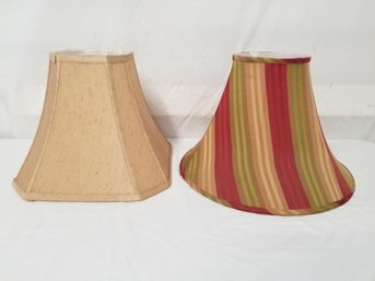 Two Fabric Lamp Shades