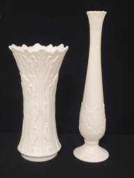 Two Lenox Porcelain Flower Vases