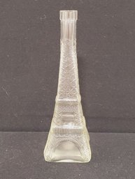 Vintage Eiffel Tower Clear Empty Bottle