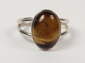 New Tigers Eye Stone Sterling Ring