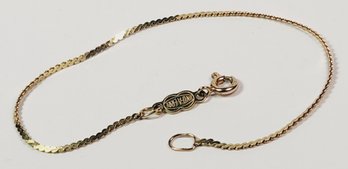 14k Yellow Gold Italian Serpentine Chain Link Bracelet