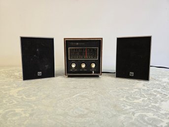 General Electric Walnut Veneer Cabinet Radio & Speakers