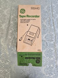 General Electric Tape Recorder Portable Cassette With Two-way Power & Automatic Tape Shut Off