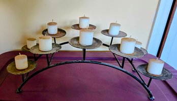 Wrought Iron Candelabra For Centerpiece Or Hearth